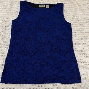 Chico's Royal Blue Textured Tank